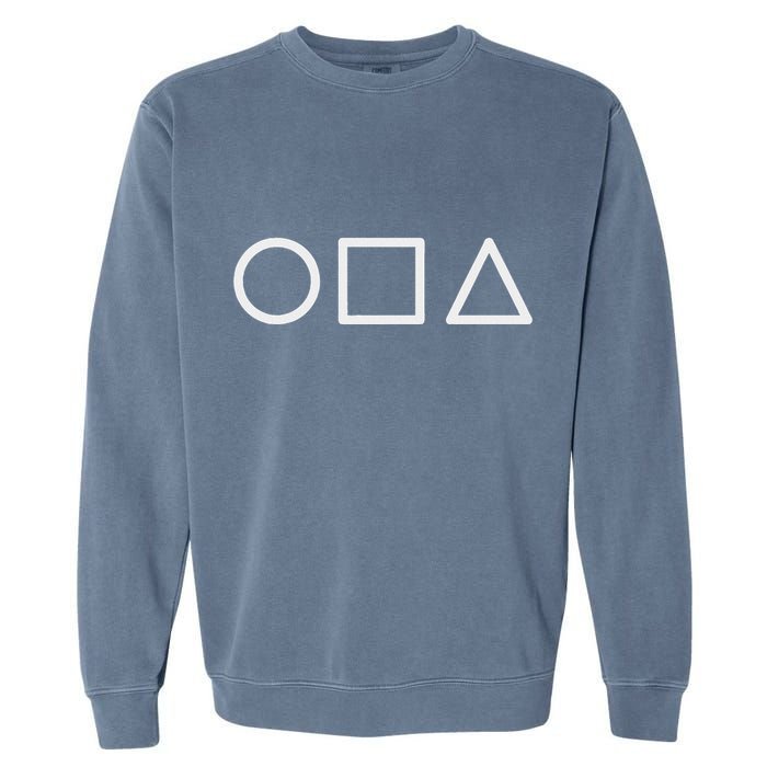 Circle Square Triangle Minimalist Symbol Garment-Dyed Sweatshirt