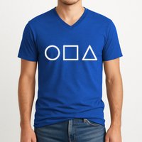 Circle Square Triangle Minimalist Symbol V-Neck T-Shirt