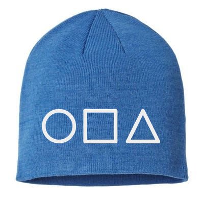 Circle Square Triangle Minimalist Symbol Sustainable Beanie