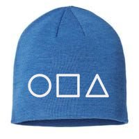 Circle Square Triangle Minimalist Symbol Sustainable Beanie