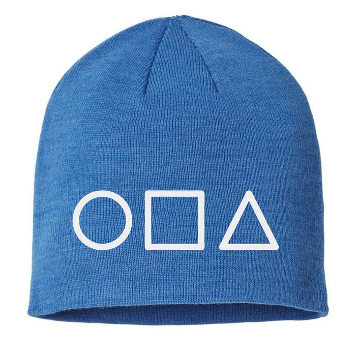 Circle Square Triangle Minimalist Symbol Sustainable Beanie