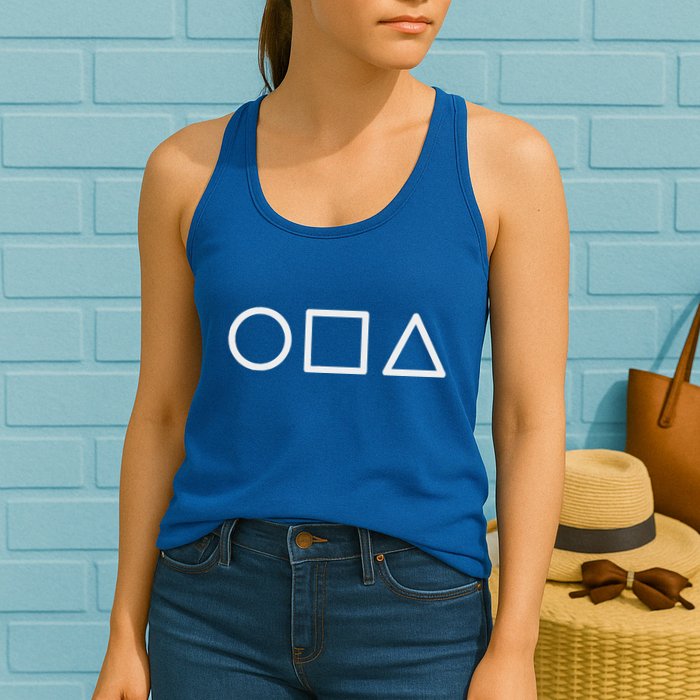 Circle Square Triangle Minimalist Symbol Womens Tank Top