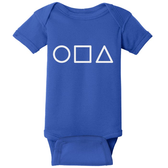 Circle Square Triangle Minimalist Symbol Baby Bodysuit