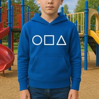 Circle Square Triangle Minimalist Symbol Kids Hoodie