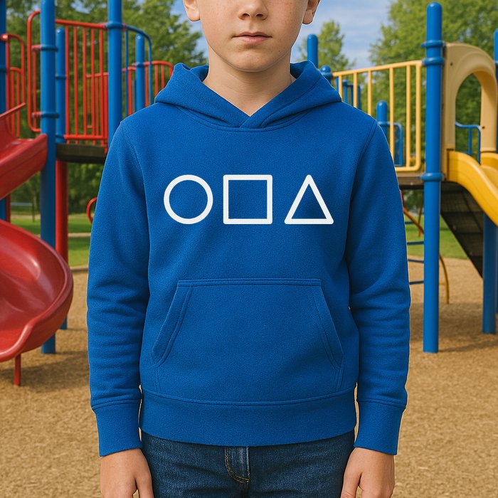Circle Square Triangle Minimalist Symbol Kids Hoodie
