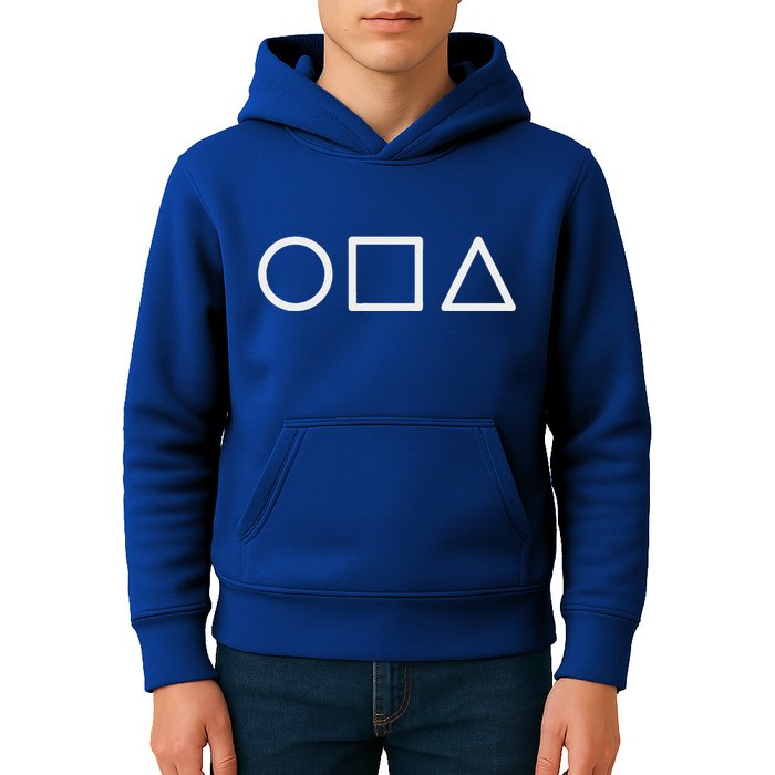 Circle Square Triangle Minimalist Symbol Kids Hoodie