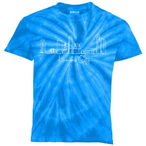 City Skyline Travel Souvenir Tourist Kansas City Gift Kids Tie-Dye T-Shirt