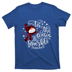 Christmas Snow Tis The Season To Teacher Funny Gift T-Shirt