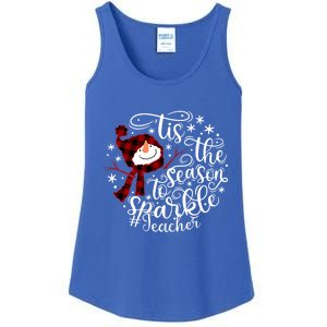 Christmas Snow Tis The Season To Teacher Funny Gift Ladies Essential Tank