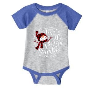 Christmas Snow Tis The Season To Teacher Funny Gift Infant Baby Jersey Bodysuit