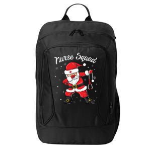 Christmas Scrub Tops Women Dabbing Santa Scrubs Nurse Squad City Backpack