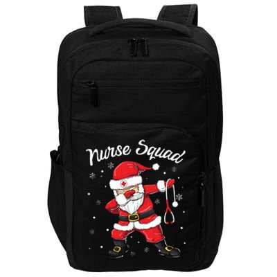 Christmas Scrub Tops Women Dabbing Santa Scrubs Nurse Squad Impact Tech Backpack