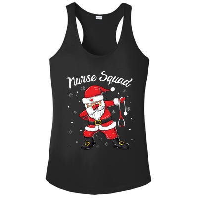 Christmas Scrub Tops Women Dabbing Santa Scrubs Nurse Squad Ladies PosiCharge Competitor Racerback Tank