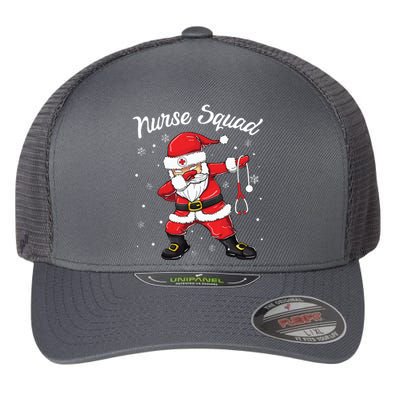 Christmas Scrub Tops Women Dabbing Santa Scrubs Nurse Squad Flexfit Unipanel Trucker Cap