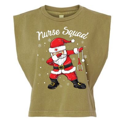 Christmas Scrub Tops Women Dabbing Santa Scrubs Nurse Squad Garment-Dyed Women's Muscle Tee