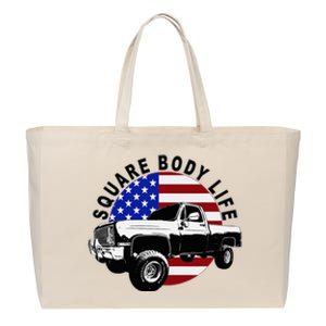 Classic Squarebody Truck 4x4 Square Body Cotton Canvas Jumbo Tote