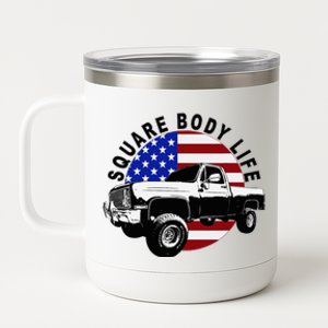 Classic Squarebody Truck 4x4 Square Body 12 oz Stainless Steel Tumbler Cup