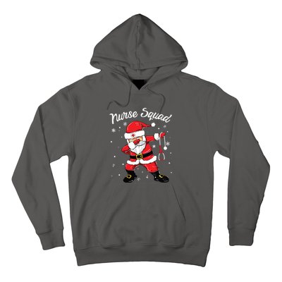 Christmas Scrub Tops Women Dabbing Santa Scrubs Nurse Squad Hoodie