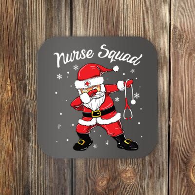 Christmas Scrub Tops Women Dabbing Santa Scrubs Nurse Squad Coaster