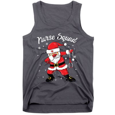 Christmas Scrub Tops Women Dabbing Santa Scrubs Nurse Squad Tank Top