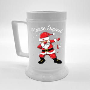 Christmas Scrub Tops Women Dabbing Santa Scrubs Nurse Squad Beer Stein