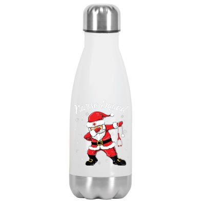 Christmas Scrub Tops Women Dabbing Santa Scrubs Nurse Squad Stainless Steel Insulated Water Bottle