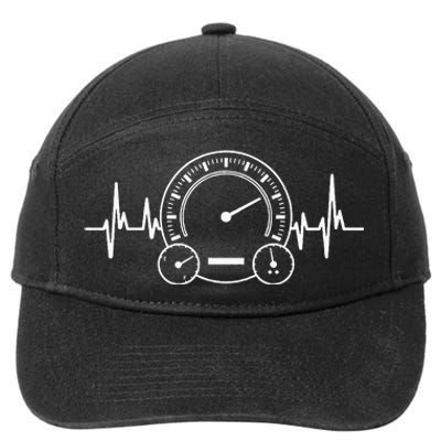 Car Speedometer Tee Auto Mechanic Guys Heartbeat Gifts 7-Panel Snapback Hat