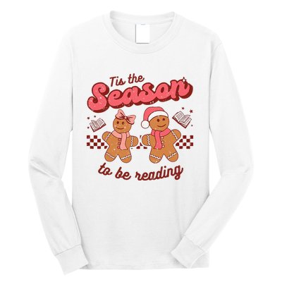 Christmas School Teacher Retro Librarian Groovy Xmas Books Long Sleeve Shirt