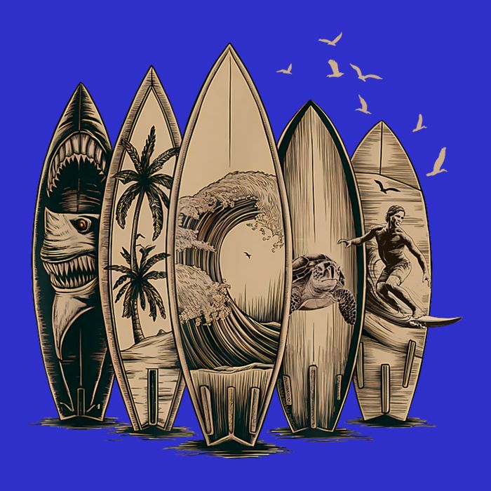Cool Surfing Tropical Surfboards Vintage Surfboarder Surfer Sweatshirt