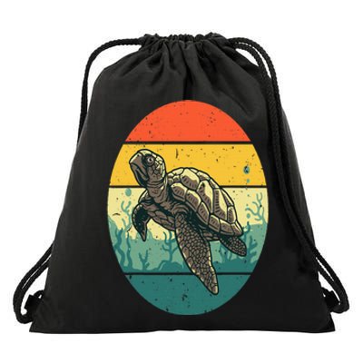 Cool Sea Turtle For  Tortoise Sea Animal Zookeeper Drawstring Bag