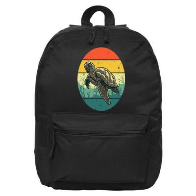 Cool Sea Turtle For  Tortoise Sea Animal Zookeeper 16 in Basic Backpack