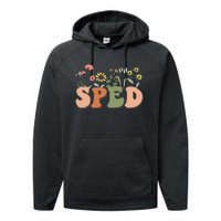 Cute SPED Teacher Special Education Wildflower SPED Teacher Performance Fleece Hoodie