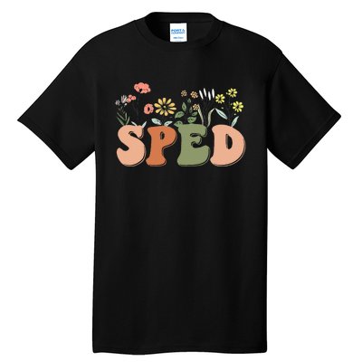 Cute SPED Teacher Special Education Wildflower SPED Teacher Tall T-Shirt