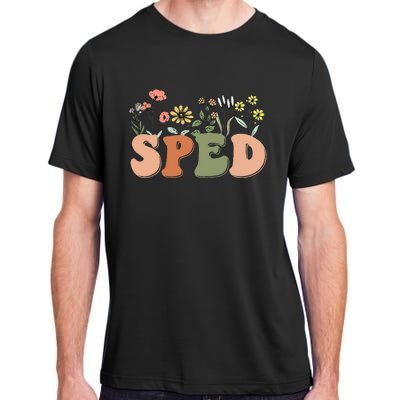 Cute SPED Teacher Special Education Wildflower SPED Teacher Adult ChromaSoft Performance T-Shirt