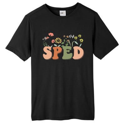 Cute SPED Teacher Special Education Wildflower SPED Teacher Tall Fusion ChromaSoft Performance T-Shirt