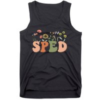 Cute SPED Teacher Special Education Wildflower SPED Teacher Tank Top