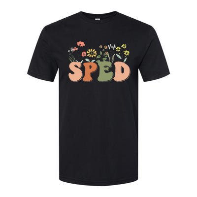 Cute SPED Teacher Special Education Wildflower SPED Teacher Softstyle CVC T-Shirt