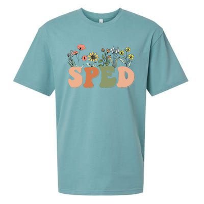 Cute SPED Teacher Special Education Wildflower SPED Teacher Sueded Cloud Jersey T-Shirt