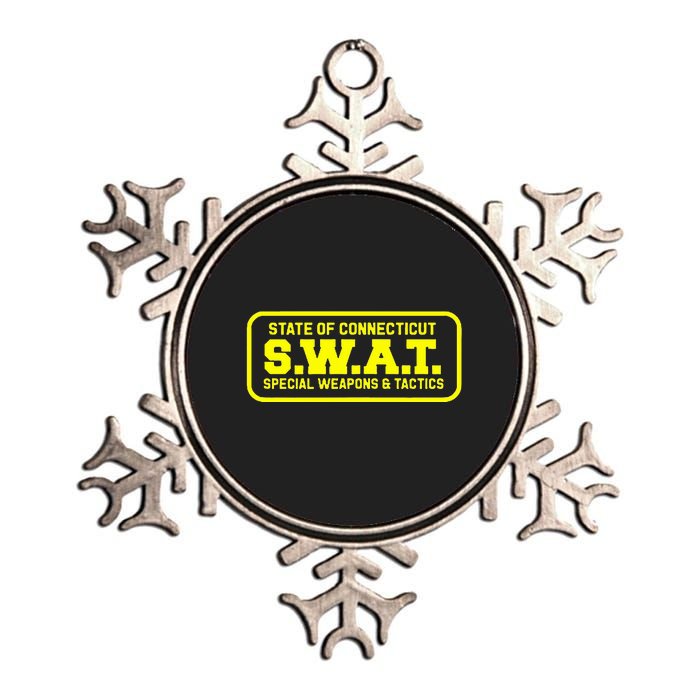 Connecticut Swat Team Srt Sheriff Law Enforcement Metallic Star Ornament