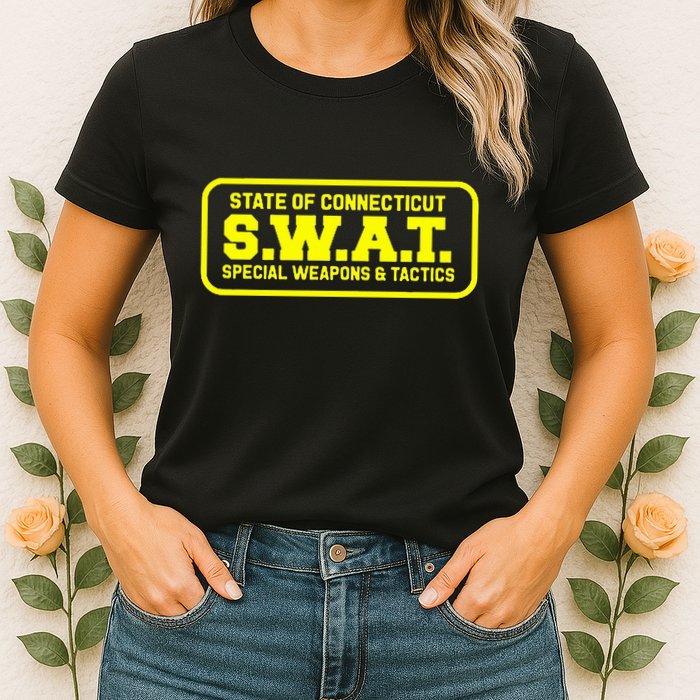 Connecticut Swat Team Srt Sheriff Law Enforcement Womens T-Shirt