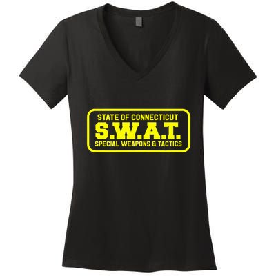 Connecticut Swat Team Srt Sheriff Law Enforcement Women's V-Neck T-Shirt