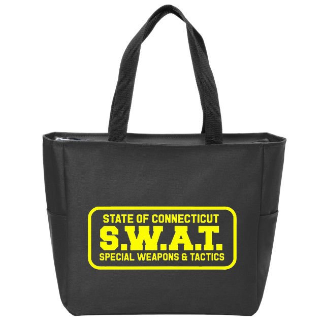 Connecticut Swat Team Srt Sheriff Law Enforcement Zip Tote Bag