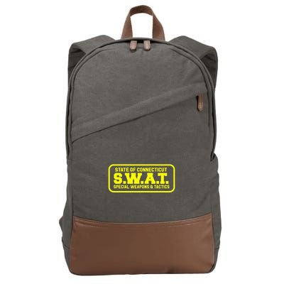 Connecticut Swat Team Srt Sheriff Law Enforcement Cotton Canvas Backpack