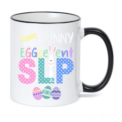 Cute Speech Therapy Easter Bunny Slp Eggcellent Therapist Meaningful Gift 11oz Black Color Changing Mug