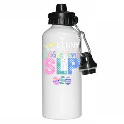 Cute Speech Therapy Easter Bunny Slp Eggcellent Therapist Meaningful Gift Aluminum Water Bottle 