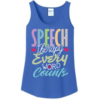 Cute Speech Therapy Great Gift Every Word Counts Therapist Cute Gift Ladies Essential Tank