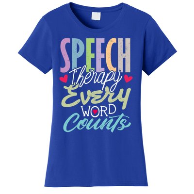 Cute Speech Therapy Great Gift Every Word Counts Therapist Cute Gift Women's T-Shirt