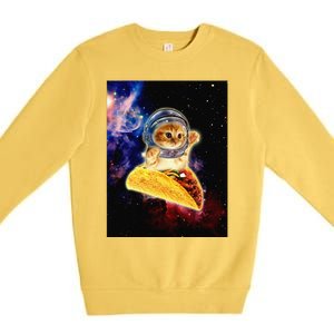 Crazy Space Taco Cat Funny V2 Premium Crewneck Sweatshirt