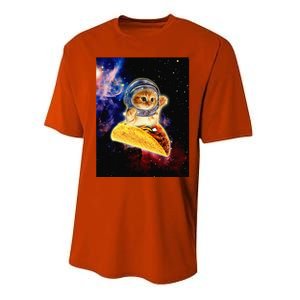 Crazy Space Taco Cat Funny V2 Performance Sprint T-Shirt