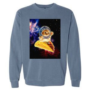 Crazy Space Taco Cat Funny V2 Garment-Dyed Sweatshirt